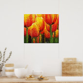 Abstracte Tulp-verfkunst-Posters Poster (Keuken)