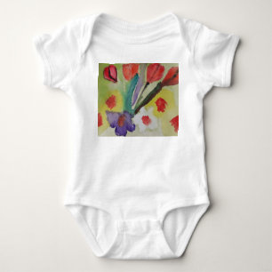 Abstracte tulpen en lentebloemen romper
