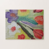 Abstracte Tulpen en lentevloeren Jigzaag Puzzle Legpuzzel (Horizontaal)