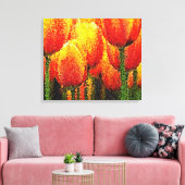 Abstracte Tulpen Schilderen Kunst - Verpakt canvas (Insitu (Woonkamer))