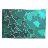 Abstracte Turquoise Driehoek Geometrisch Kussensloop (Achterkant)