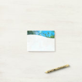 Abstracte Turquoise Ocean Blue & Seaweed Green Post-it® Notes (Op bureau)