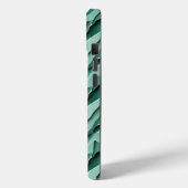 Abstracte turquoise papercut gelaagd monogram Case-Mate iPhone case (Achterkant / Links)