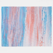 *~* Abstracte turquoise Peach Fleece Deken (Voorkant (Horizontaal))
