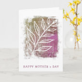 Abstracte Twig Art Drawing Happy Moederdag Kaart (Gele Bloem)