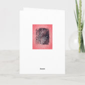 Abstracte Twig Red Art Tekening Happy Moeders Kaar Kaart (Achterkant)