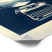 Abstracte typemachine kunstposter poster (Hoek)