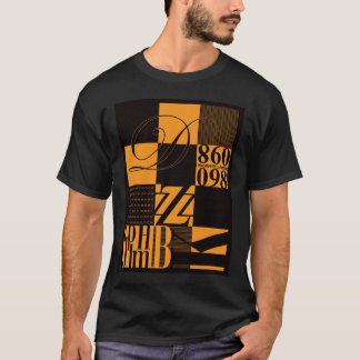 Abstracte typografie t-shirt