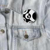 Abstracte ubbles B&W 02 Ronde Button 5,7 Cm (In situ)