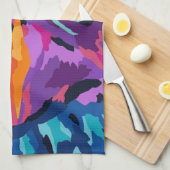 Abstracte uil theedoek (Quarter Fold)