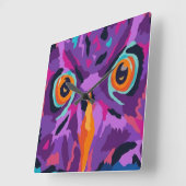 Abstracte uil vierkante klok (Hoek)