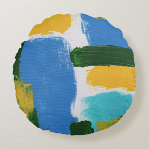 Abstracte uitdrukking nr. 3 van Michael Moffa Rond Kussen