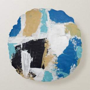 Abstracte uitdrukking nr. 6 van Michael Moffa Rond Kussen