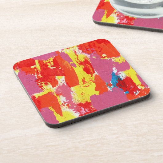 Abstracte uitdrukking nr. 7 van Michael Moffa Bier Onderzetter (Linkerzijde)