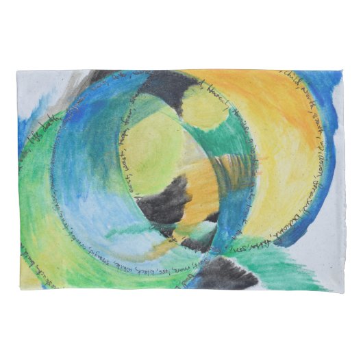 Abstracte uiting van gevoelens kussensloop (Voorkant-Links)