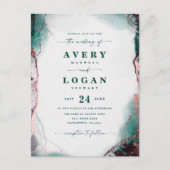 Abstracte uitnodiging tot het groene huwelijk van (Voorkant)