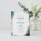 Abstracte uitnodiging tot het groene huwelijk van (Staand voorkant)