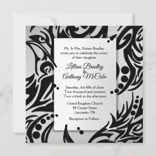 Abstracte uitnodiging tot het uitzenden van het Zi (Voorkant)