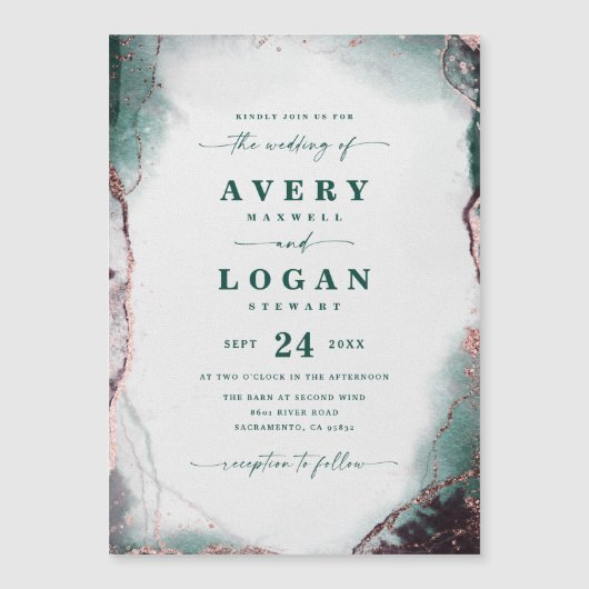 Abstracte uitnodiging tot het uitzenden van maragn (Voorkant)