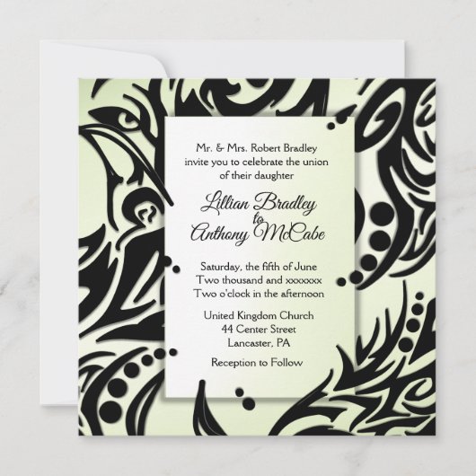 Abstracte uitnodiging tot huwelijk (Voorkant)