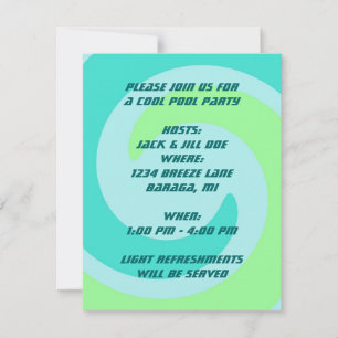 ABSTRACTE uitnodiging van de Beach Party van het P