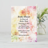 Abstracte Uitnodiging van de Bridal van de Kleuren (Staand voorkant)