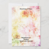 Abstracte Uitnodiging van de Bridal van de Kleuren (Achterkant)