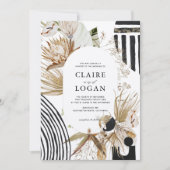 Abstracte uitnodiging voor Boho Wedding (Voorkant)