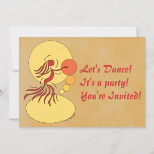 Abstracte uitnodiging voor danseres