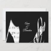 Abstracte uitnodiging voor het binden van muziek i (Achterkant)