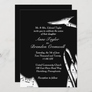 Abstracte uitnodiging voor het binden van muziek i