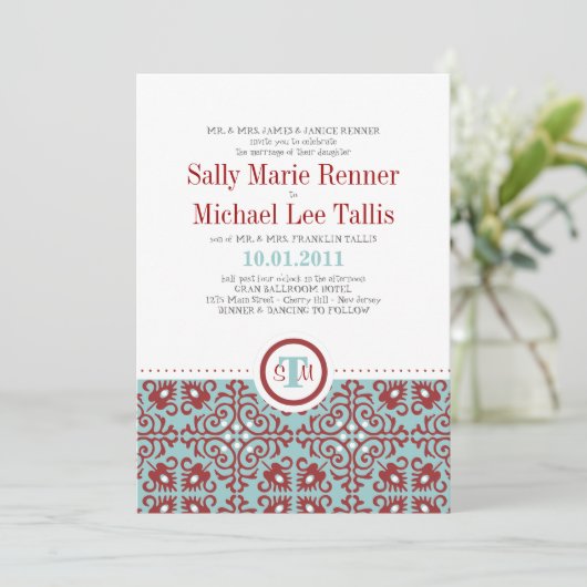 Abstracte uitnodiging voor tapijtschelp (Staand voorkant)