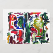 Abstracte uitnodiging voor "Typische dag" (Voorkant / Achterkant)