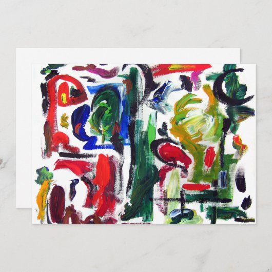 Abstracte uitnodiging voor "Typische dag" (Voorkant / Achterkant)