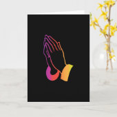 Abstracte uitzicht van Praying Hands Kaart (Gele Bloem)
