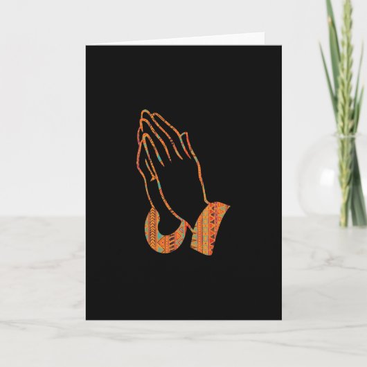 Abstracte uitzicht van Praying Hands Kaart (Voorkant)