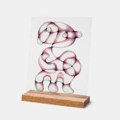 Abstracte 'uitziende' glasdecoratie acryl bord (Hoek)