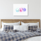 Abstracte Umbrella Art Canvas Afdruk (Insitu (Slaapkamer))