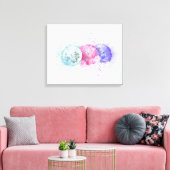 Abstracte Umbrella Art Canvas Afdruk (Insitu (Woonkamer))
