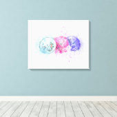 Abstracte Umbrella Art Canvas Afdruk (Insitu (Houten vloer))