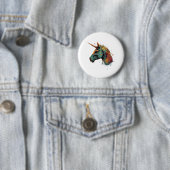 Abstracte Unicorn Ronde Button 5,7 Cm (In situ)