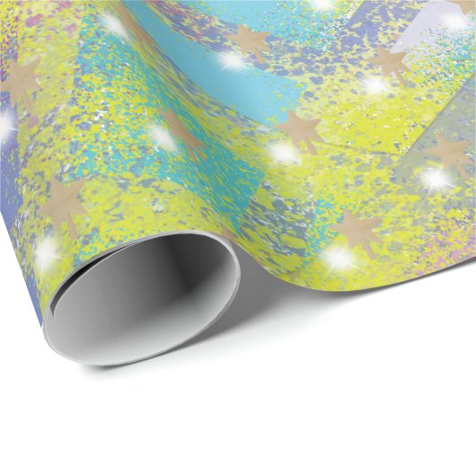 Abstracte Vakantie Kleurrijk Regenboogpatroon Cadeaupapier (Rol Hoek)