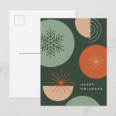 Abstracte vakantiecirkels feestdagenkaart (Voorkant / Achterkant)