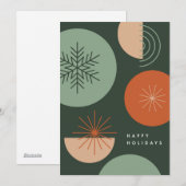 Abstracte vakantiecirkels feestdagenkaart (Voorkant / Achterkant)