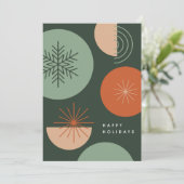 Abstracte vakantiecirkels feestdagenkaart (Staand voorkant)