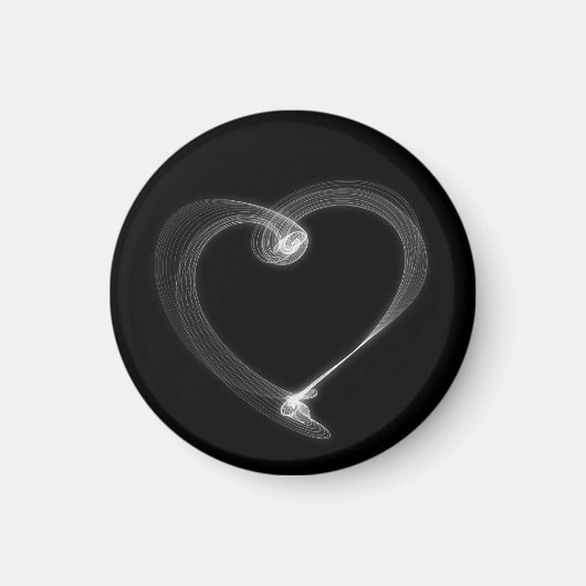 Abstracte Valentijnsdag Heart Magnet Magneet (Voorkant)