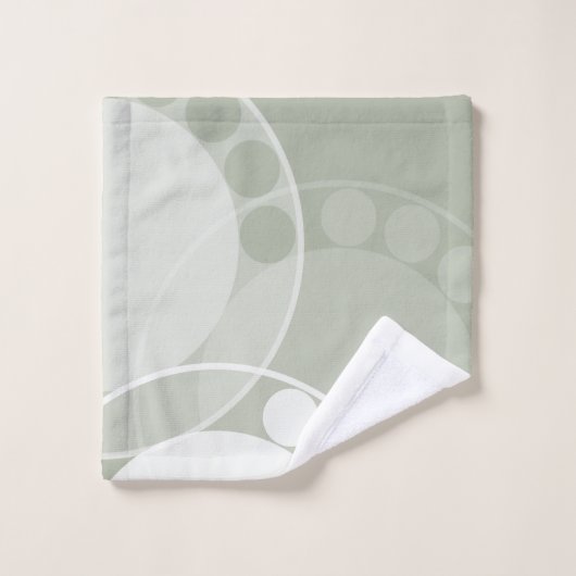 Abstracte varenschijfje - neutraal gekleurd - hand bad handdoek (Wasdoekje)