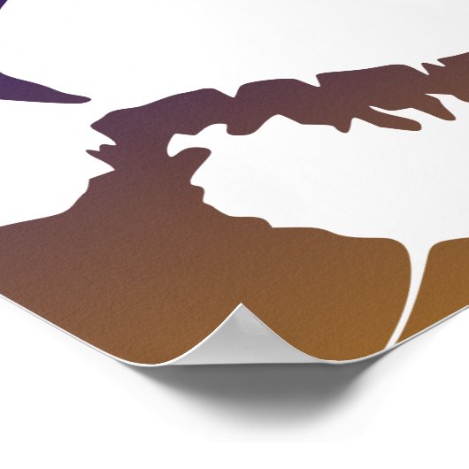 Abstracte vector - luipaard poster (Hoek)