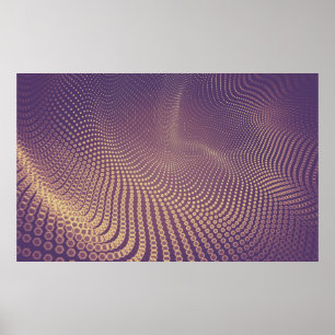 Abstracte veelhoekige ruimte met laag poly dark ba poster