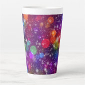 Abstracte veelkleurige Bokeh achtergrond-25363 Latte Mok (Voorkant)